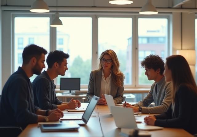 Tim NaturalneLeczeniea berkolaborasi di ruang kerja modern